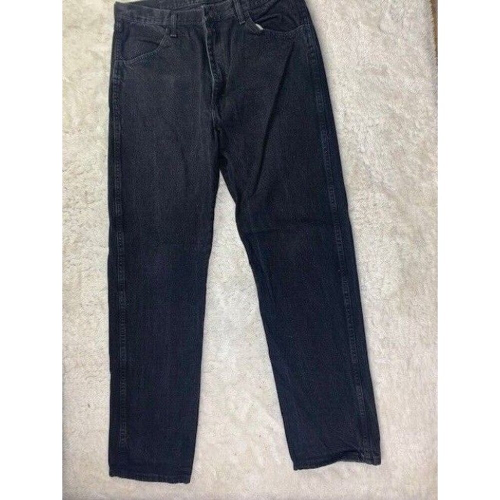 Rustler Size 36x34 Mens Jeans Black Cotton Straight Leg